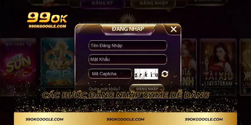 Các bước đăng nhập game dễ dàng